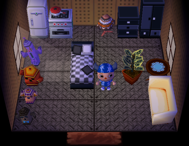 Animal Crossing Poncho Casa Interior
