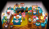 Animal Crossing: Happy Home Designer Порци жилой дом Интерьер