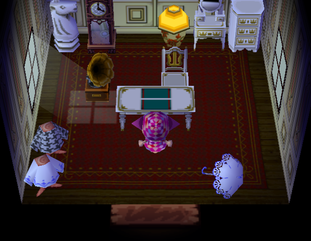 Animal Crossing Порци жилой дом Интерьер