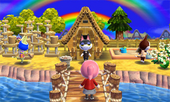 Animal Crossing: Happy Home Designer Панчи жилой дом Интерьер