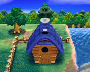 Animal Crossing: Happy Home Designer Ricky Haus Außenansicht
