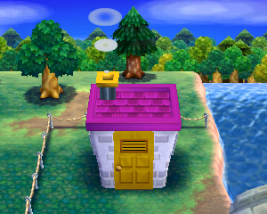 Animal Crossing: Happy Home Designer Робин жилой дом внешний вид