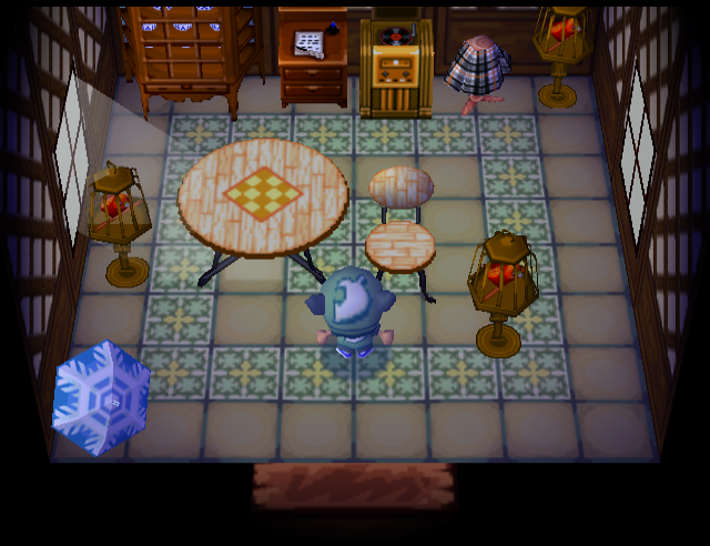 Animal Crossing Робин жилой дом Интерьер