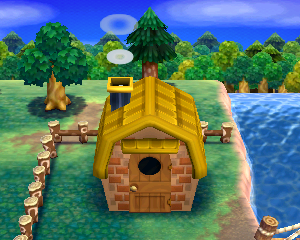 Animal Crossing: Happy Home Designer Miguelón Casa Vista Exterior