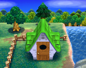 Animal Crossing: Happy Home Designer Zara Haus Außenansicht