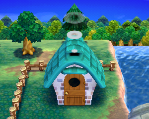 Animal Crossing: Happy Home Designer Ти-Боун жилой дом внешний вид