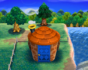 Animal Crossing: Happy Home Designer Тэнджи жилой дом внешний вид