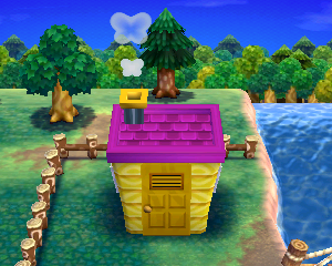 Animal Crossing: Happy Home Designer Timbra Casa Buitenaanzicht