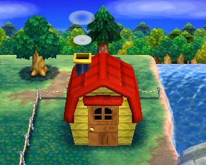 Animal Crossing: Happy Home Designer Pinta Casa Vista Exterior