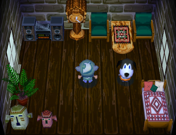 Animal Crossing Уокер жилой дом Интерьер