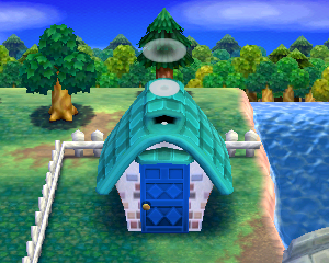 Animal Crossing: Happy Home Designer Уолт жилой дом внешний вид