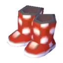 polka-dot rain boots