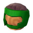 casque de boxe vert