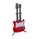 guitarra dob. mástil Rojo fuego