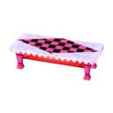 mesa baja corazón Rosa y negro