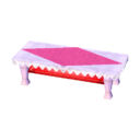 mesa baja corazón Rosa y blanco