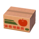 caja de cartón Una manzana