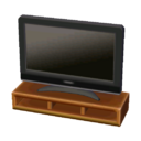 tele con mueble Negro