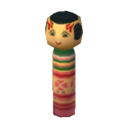 muñeca kokeshi Sin pelo