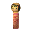 muñeca kokeshi Con peinado años 20