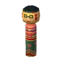 muñeca kokeshi Con gafas