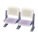 silla doble de aula Blanco