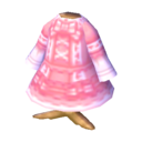 (Eng) pink lace-up dress
