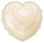 concha corazón blanca