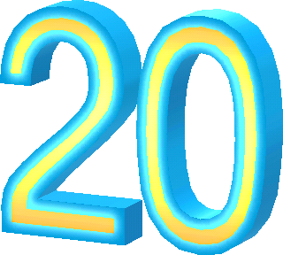 New Year 20 sign (blue)