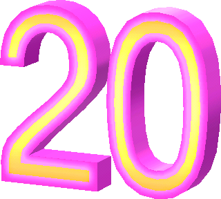 New Year 20 sign (pink)