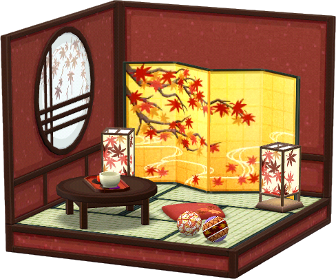 habitación otoñal tatami