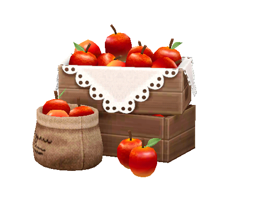 鮮紅蘋果木箱