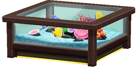 table basse aquarium