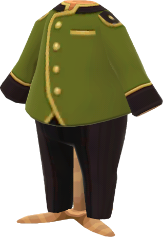 uniforme de hotel verde