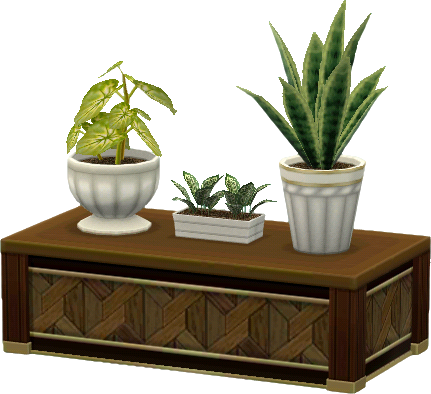 mueble plantas antiguo