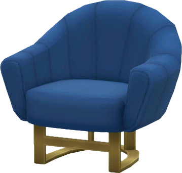 sillón azul esplendoroso
