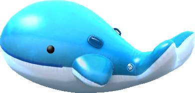 balena gonfiabile blu