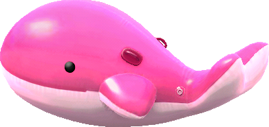 balena gonfiabile rosa
