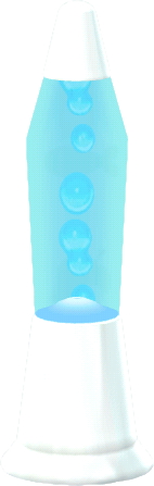 lámpara de lava azul