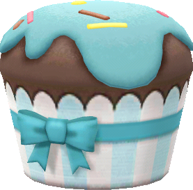taburete cupcake azul
