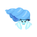 cerulean hermit crab