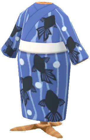yukata pesci blu