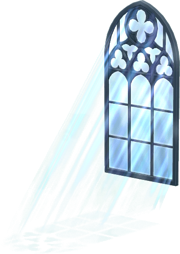 blue gothic window