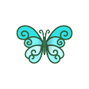 mariposa férrea azul