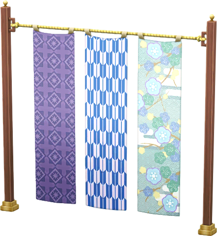telas de kimono azules