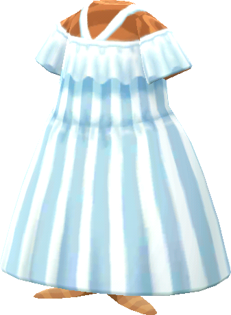 Blaustreifen-Kleid
