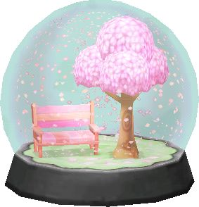 sakura snow globe