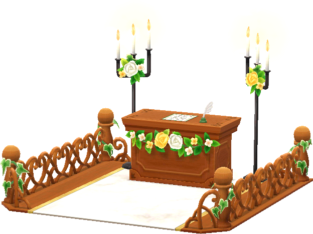 altare fiori con edera