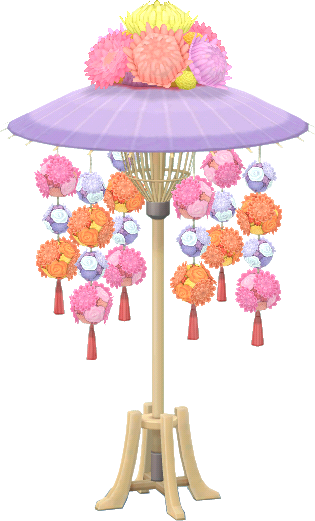 floral standing umbrella