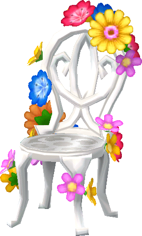 sedia fiori di carnevale